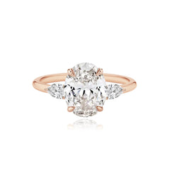 Diamond Pear Side Engagement Ring