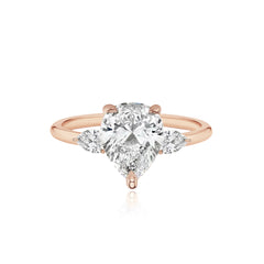 Diamond Pear Side Engagement Ring