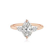 Load image into Gallery viewer, Diamond Gold Pear Side Stones Engagement Ring

