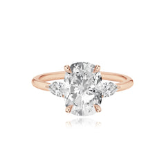 Diamond Pear Side Engagement Ring