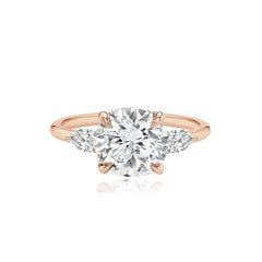 Diamond Pear Side Engagement Ring