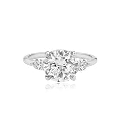 Diamond Pear Side Engagement Ring