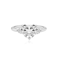 Diamond Pear Side Engagement Ring