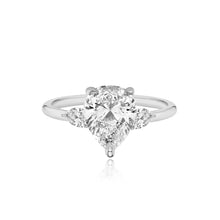 Load image into Gallery viewer, Diamond Gold Pear Side Stones Engagement Ring
