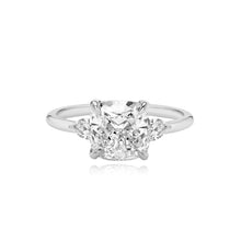 Load image into Gallery viewer, Diamond Gold Pear Side Stones Engagement Ring
