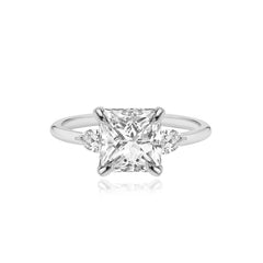 Diamond Pear Side Engagement Ring