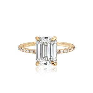 Pave Band Engagement Ring