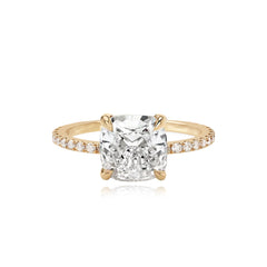 Diamond Pave Band Engagement Ring