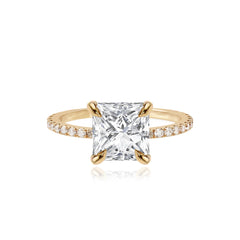 Diamond Pave Band Engagement Ring