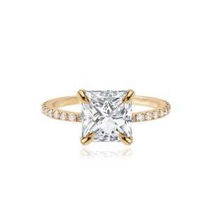 Pave Band Engagement Ring