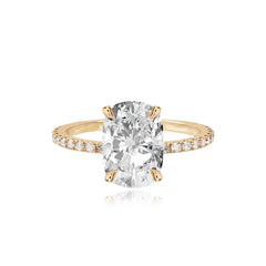 Diamond Pave Band Engagement Ring