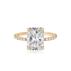 Diamond Pave Band Engagement Ring