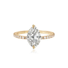 Diamond Pave Band Engagement Ring