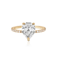 Diamond Pave Band Engagement Ring