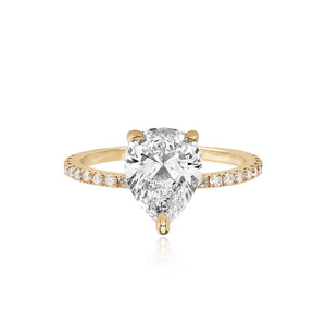 Pave Band Engagement Ring