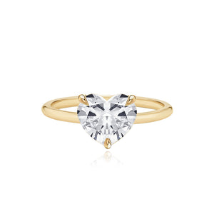 Diamond Gold Band Engagement Ring