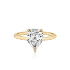 Gold Band Engagement Ring