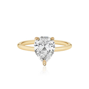 Diamond Gold Band Engagement Ring