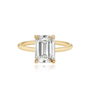 Diamond Gold Band Engagement Ring