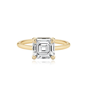 Diamond Gold Band Engagement Ring