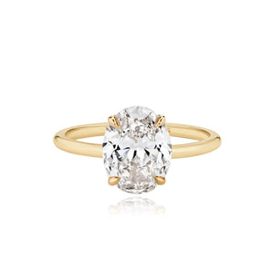 Diamond Gold Band Engagement Ring