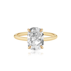 Diamond Gold Band Engagement Ring