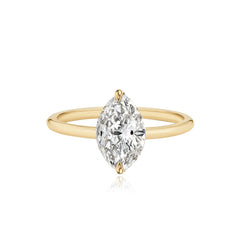 Gold Band Engagement Ring