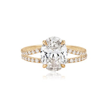 Load image into Gallery viewer, Diamond Pave Split Shank Engagement Ring
