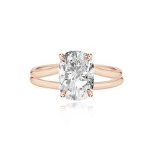 Load image into Gallery viewer, Large Diamond Plain Split Shank Engagement Ring

