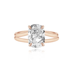 Diamond Gold Split Shank Engagement Ring