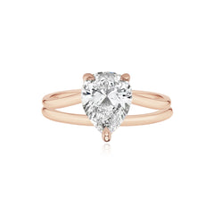 Diamond Gold Split Shank Engagement Ring