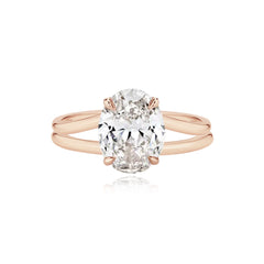 Diamond Gold Split Shank Engagement Ring