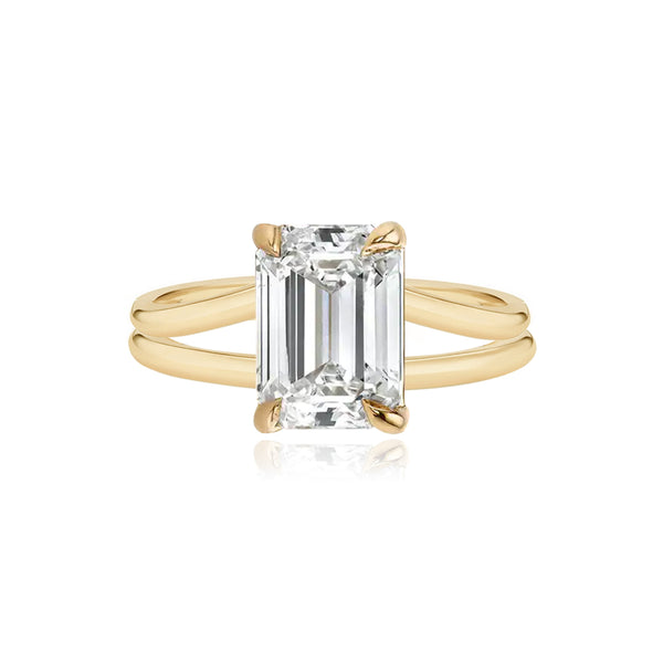 Diamond Gold Split Shank Engagement Ring
