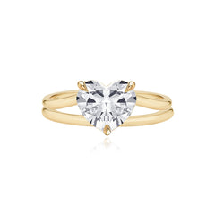 Diamond Gold Split Shank Engagement Ring