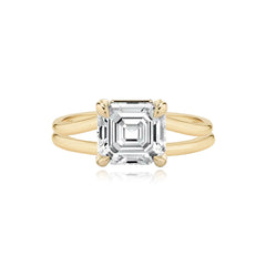 Diamond Gold Split Shank Engagement Ring