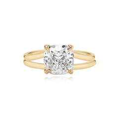 Diamond Gold Split Shank Engagement Ring