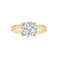 Diamond Gold Split Shank Engagement Ring