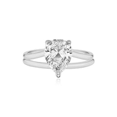Diamond Gold Split Shank Engagement Ring