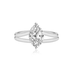 Diamond Gold Split Shank Engagement Ring