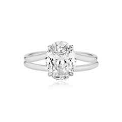 Diamond Gold Split Shank Engagement Ring