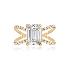 Split Shank Pave Lab Engagement Ring