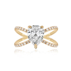 Split Shank Pave Lab Engagement Ring