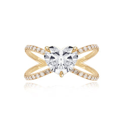 Split Shank Pave Lab Engagement Ring
