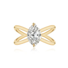 Load image into Gallery viewer, Diamond Reverse Gold Split Shank Engagement Ring

