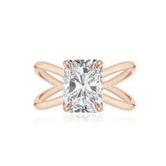 Diamond Reverse Gold Split Shank Engagement Ring