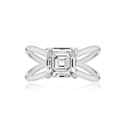 Diamond Reverse Gold Split Shank Engagement Ring
