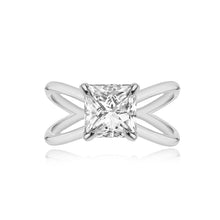 Load image into Gallery viewer, Diamond Reverse Gold Split Shank Engagement Ring
