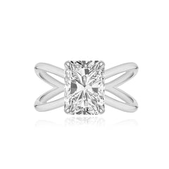 Diamond Reverse Gold Split Shank Engagement Ring