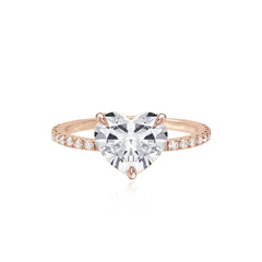 Diamond Pave Band Engagement Ring