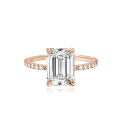 Diamond Pave Band Engagement Ring